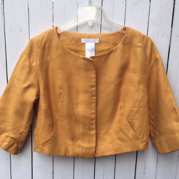 Chloe Jackets & Blazers - Chloe Cropped Zip Front Blazer Jacket